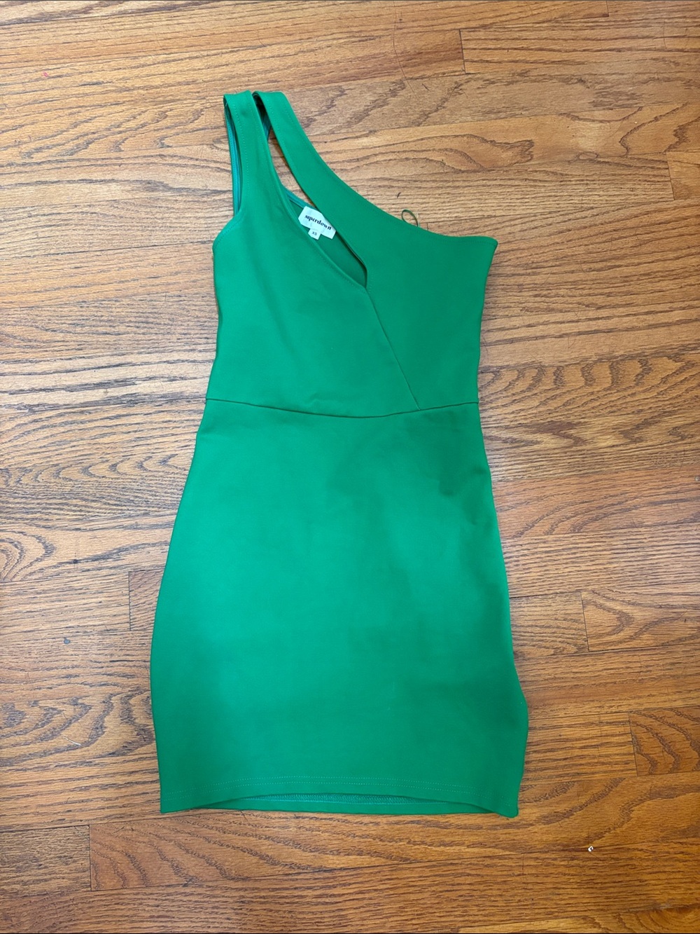 Emerald One-Shoulder Bodycon Dress